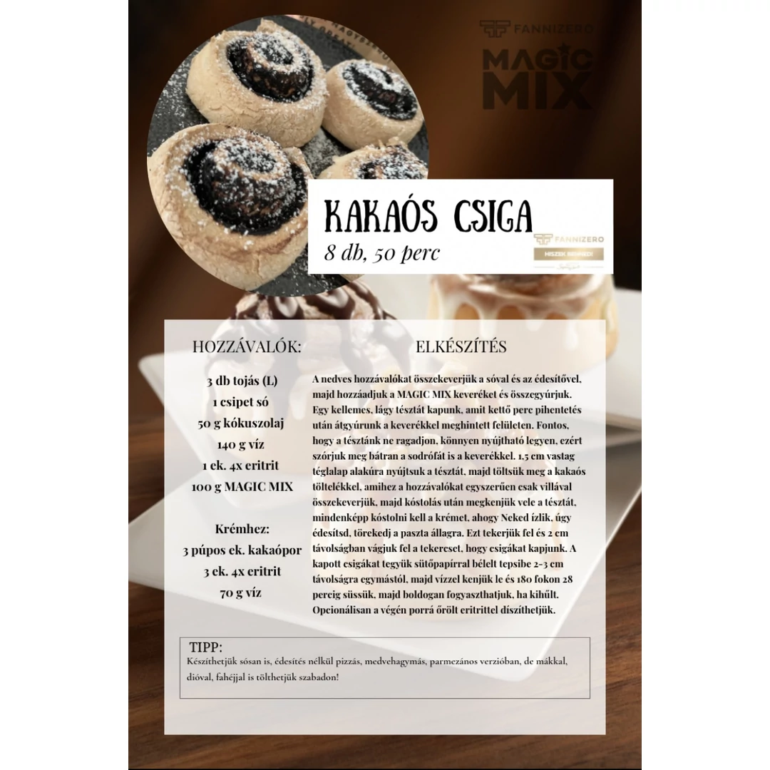 Kakaós csiga recept - diétás ételek