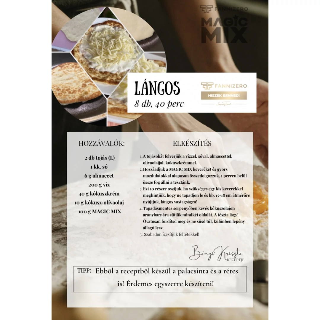 Lángos recept - gabonamentes